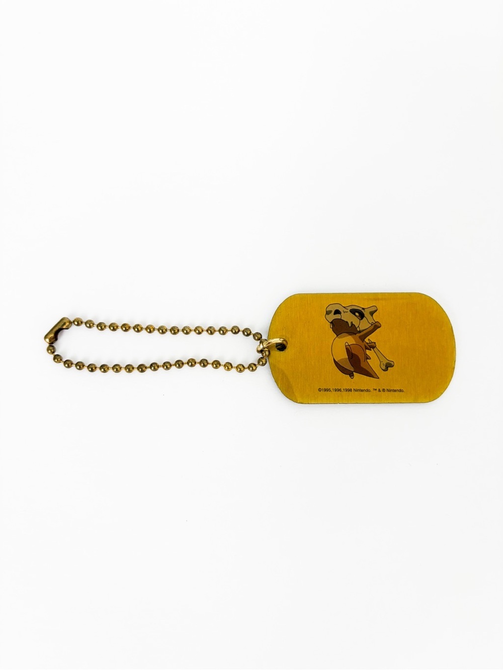 1998 Pokemon Cubone Dog Tag Key Chain Tag Got To Catch Them All #104